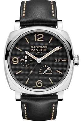 パネライラジオミール1940スリーデイズGMTパワーリザーブオートマティックアッチャイオ-45mm