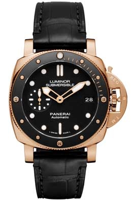 パネライルミノールサブマーシブル1950スリーデイズオートマティックオロロッソ-42mm